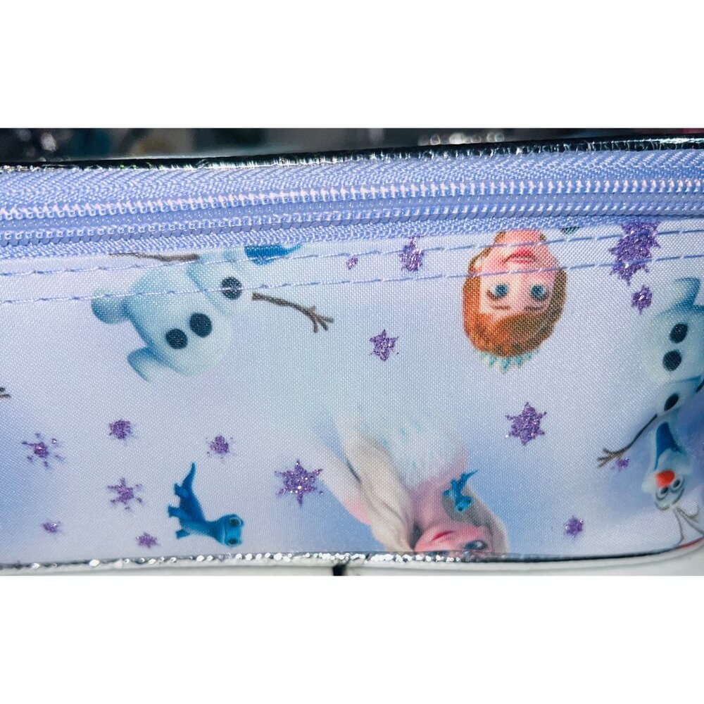 New Disney Frozen Anna & Elsa Lunch Bag With Silver Trim Insulated - Picture 4 of 7
